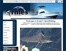 Tablet Screenshot of erniescabofishing.com